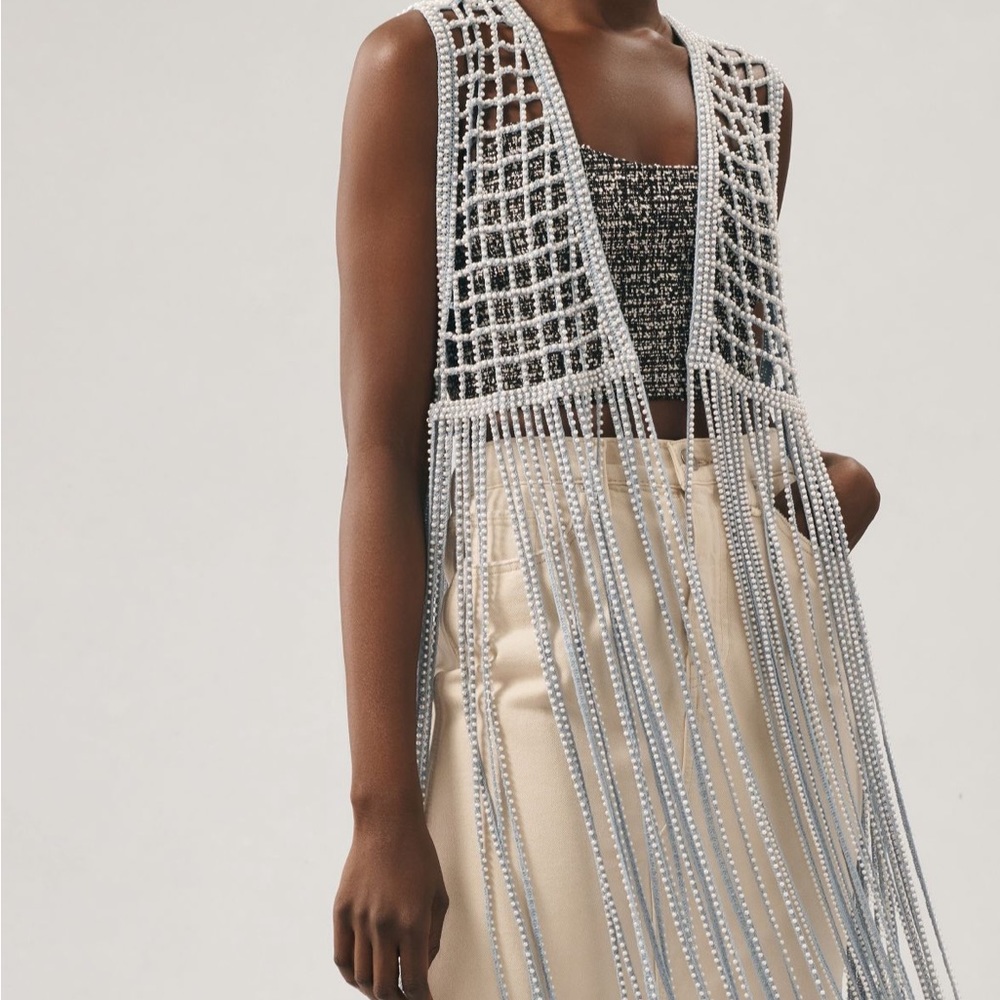 Pearl Fringe Vest